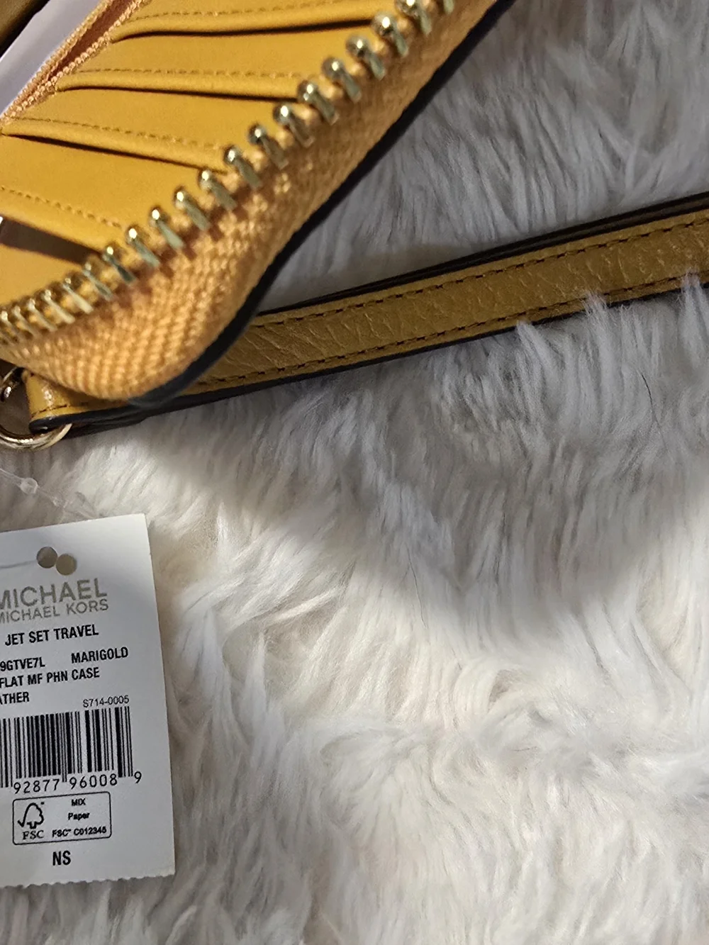 Michael Kors Mustard Yellow Leather Crossbody Bag